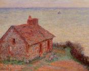 克劳德 莫奈 : Customs House at Varengeville, Rose Effect